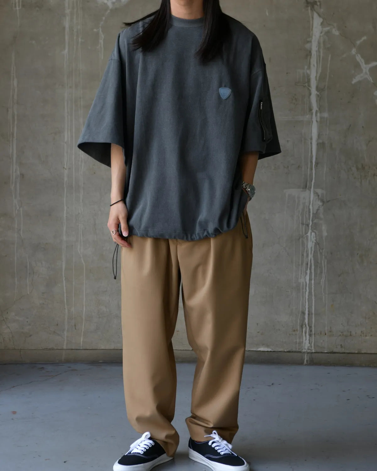 is-ness / Arm Pocket Balloon T-Shirt (26SS_40_1008SST01)
