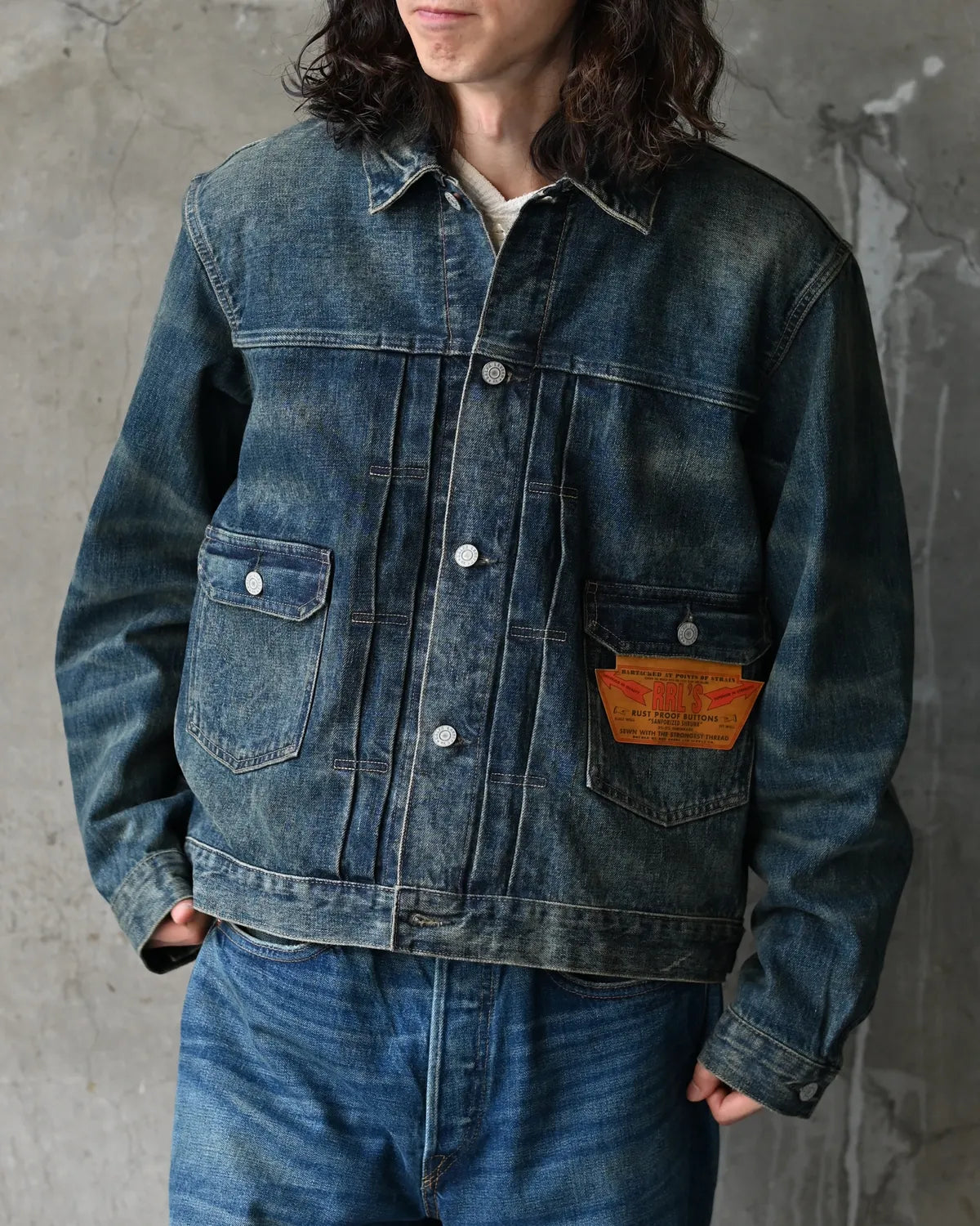 RRL / ウエストビュー デニム トラッカー ジャケット (MNRROTW16020151)