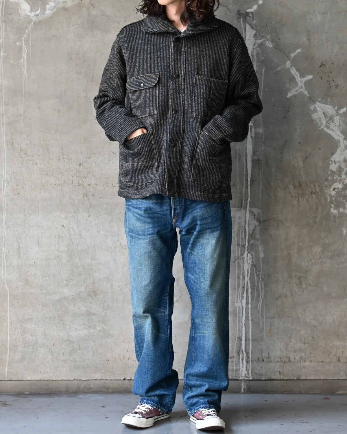 RRL / フリース ワーク ジャケット (MNRRKNI16820228)