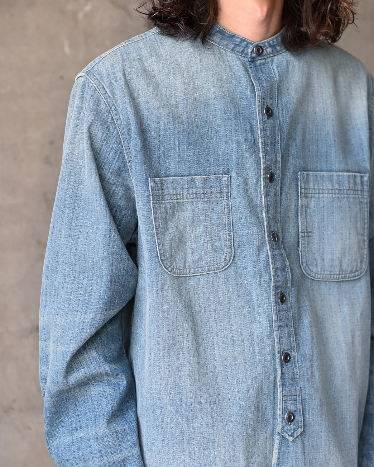 RRL / インディゴ デニム ワークシャツ (MNRRWOV16820435)