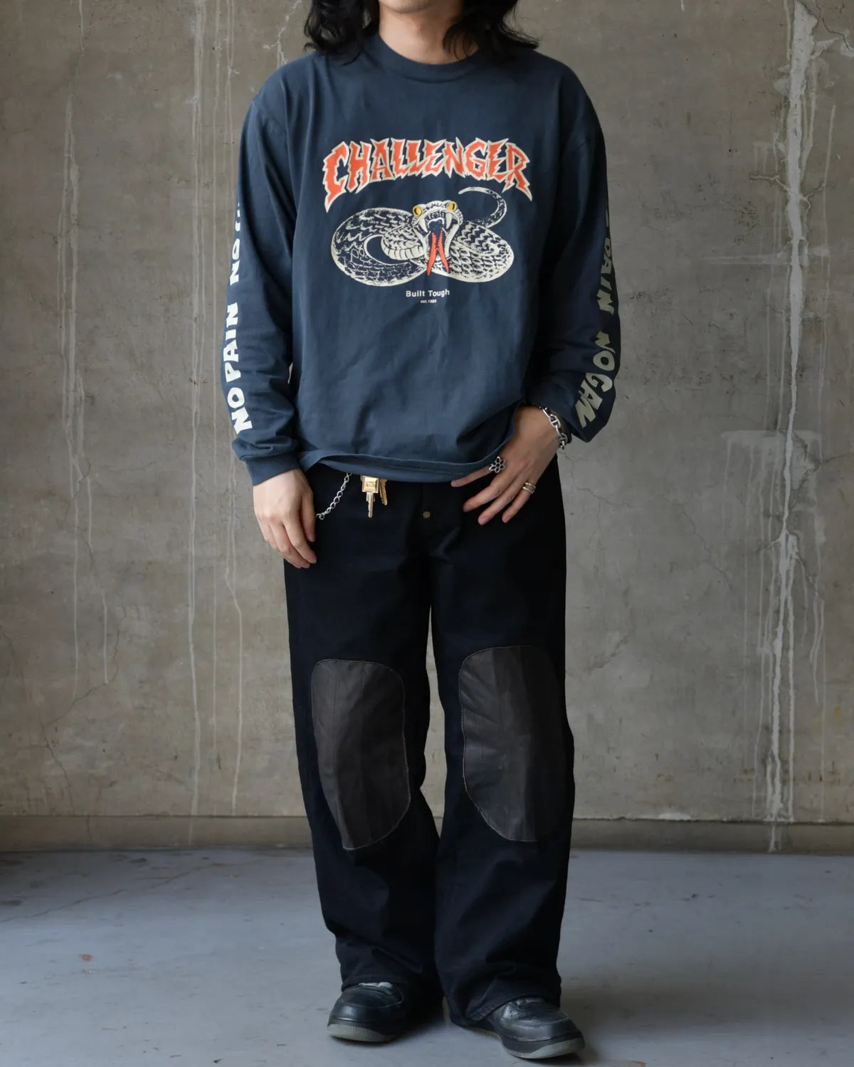 CHALLENGER / L/S PIGMENT SNAKE TEE (CLG-TS 026-014)