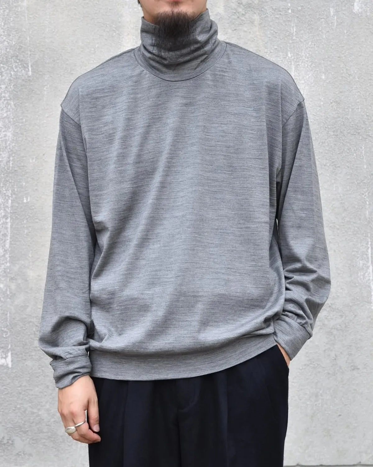 marka / 2/72 Wool Single Jersey Washable Turtle Neck (M25C21CS01C)