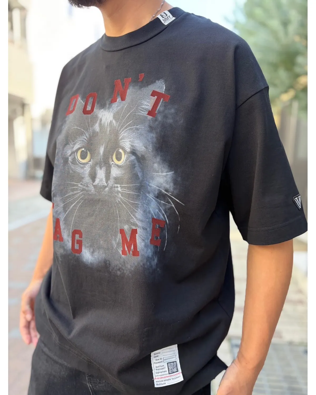Maison MIHARA YASUHIRO / Cat Printed T-shirt (J17TS823)