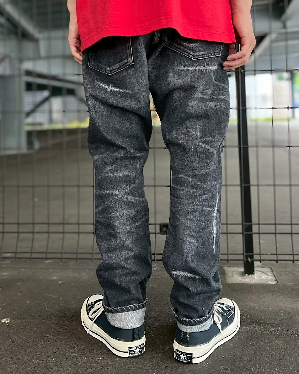 SEQUEL × FRAGMENT / DAMEGE DENIM PANTS (SQ-26SS-PT-08)