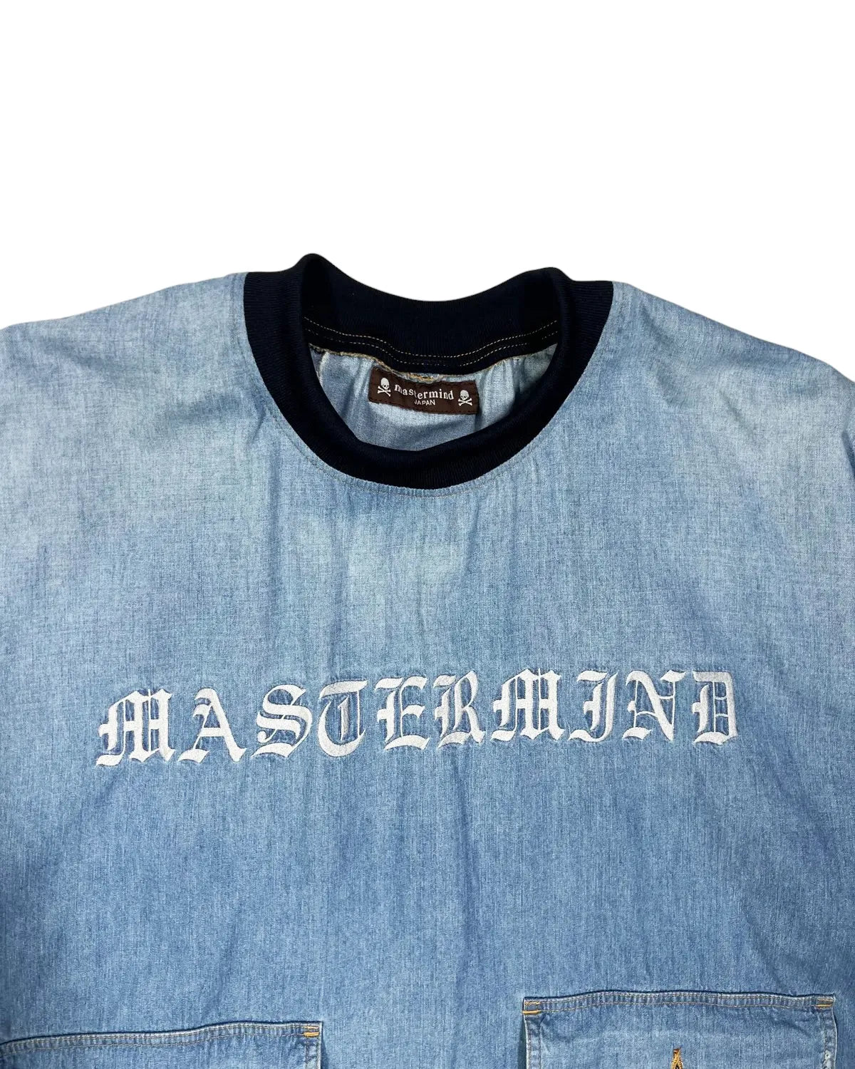 mastermind JAPAN / MJ DISTERSSED SS PULLOVER DENIM SHIRT (MJ25E14-SH024)