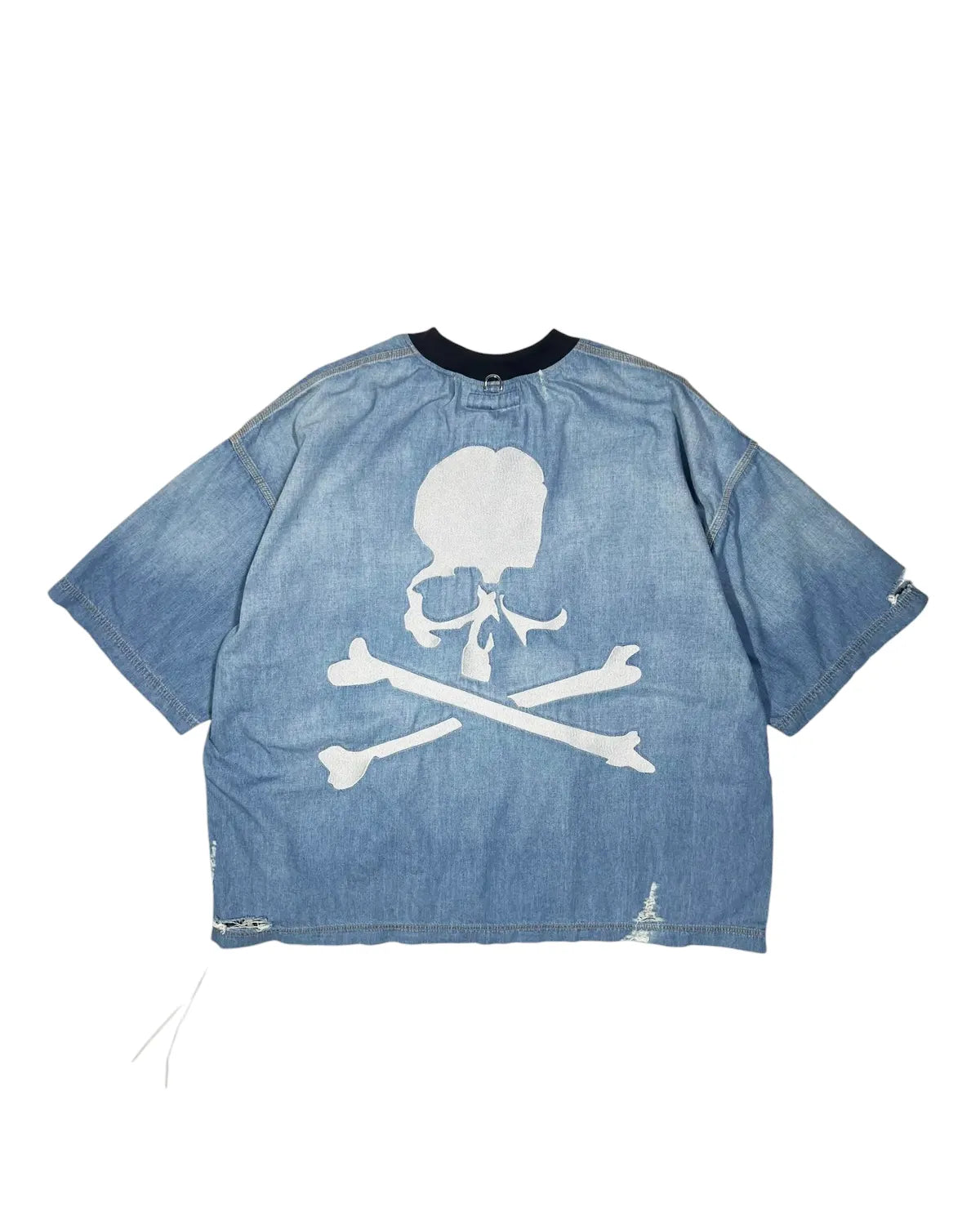 mastermind JAPAN / MJ DISTERSSED SS PULLOVER DENIM SHIRT (MJ25E14-SH024)