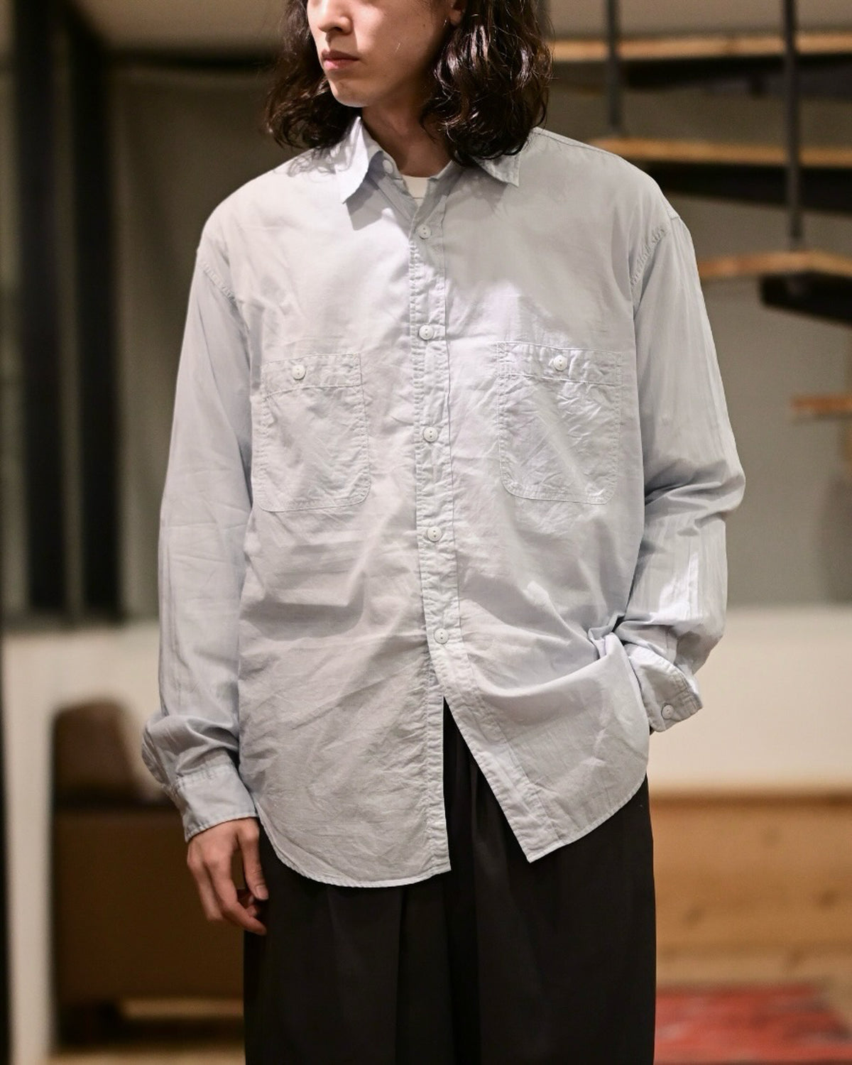 MARKAWARE / Organic Cotton 90/1 Loan / Two Pocket Work Shirt (A26A23SH02C)