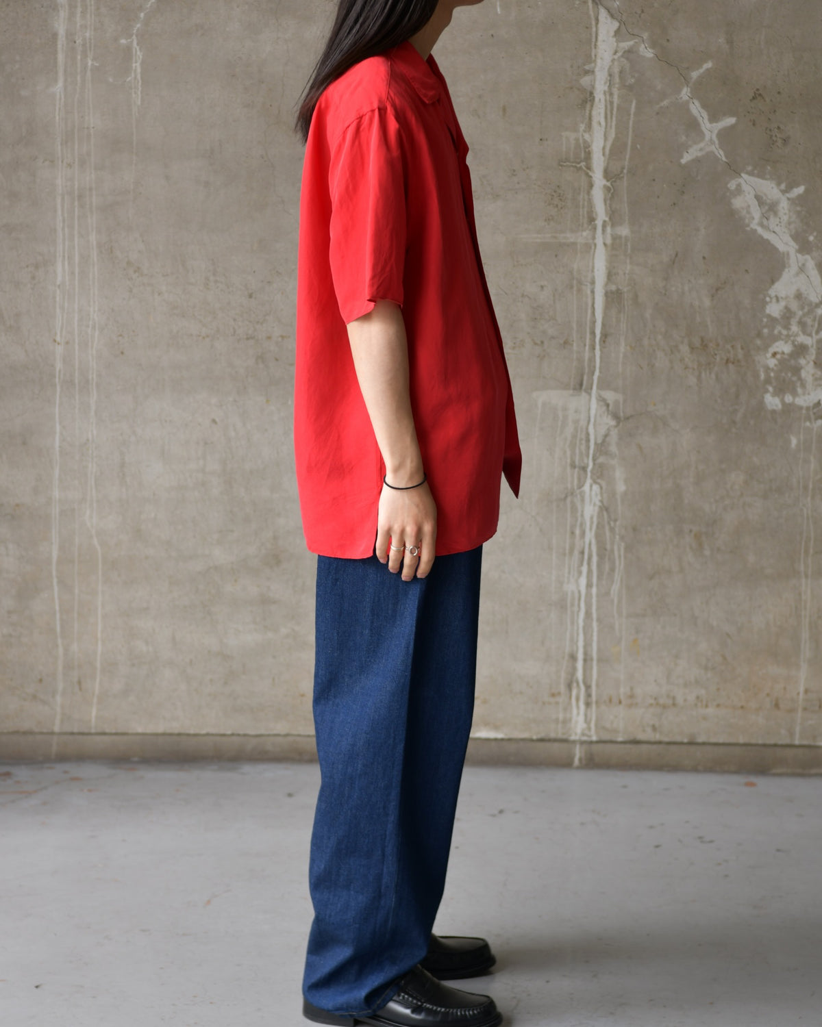 A.PRESSE / Vintage Silk Linen S/S Open Collar Shirts (26SAP-02-09)