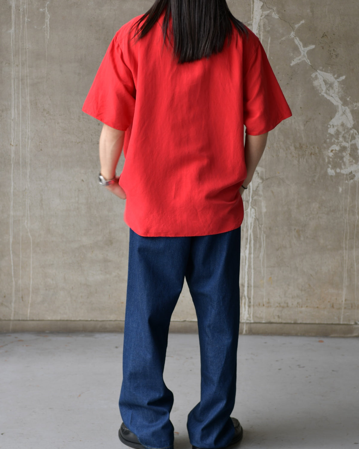 A.PRESSE / Vintage Silk Linen S/S Open Collar Shirts (26SAP-02-09)