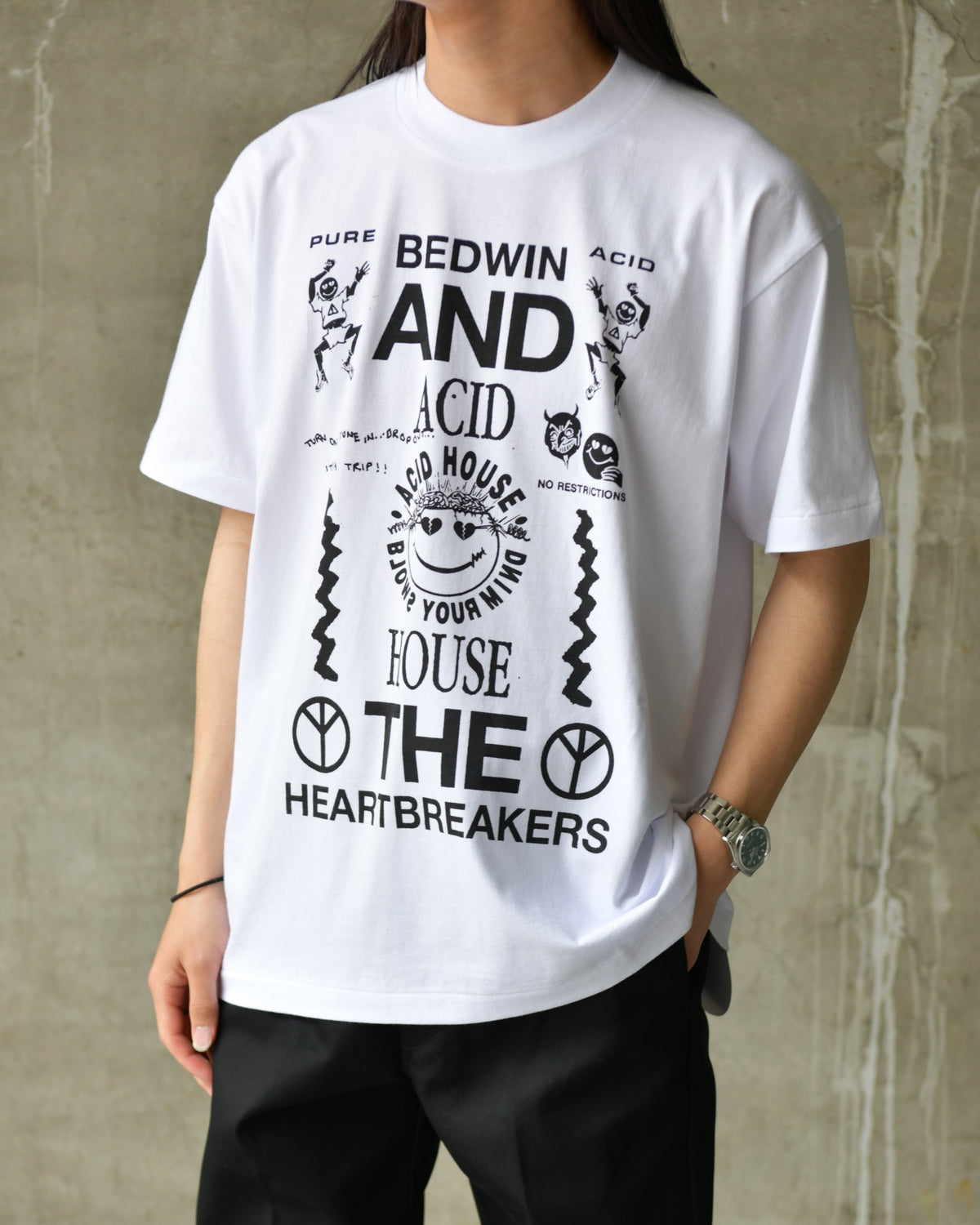 BEDWIN & THE HEARTBREAKERS / S/S PRINTED TEE "Acid House" (26SB2243)