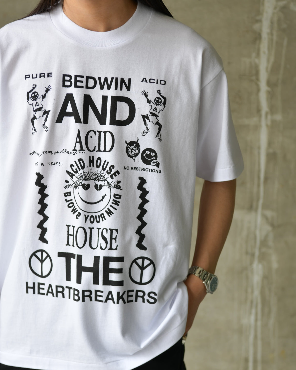 BEDWIN & THE HEARTBREAKERS / S/S PRINTED TEE "Acid House" (26SB2243)