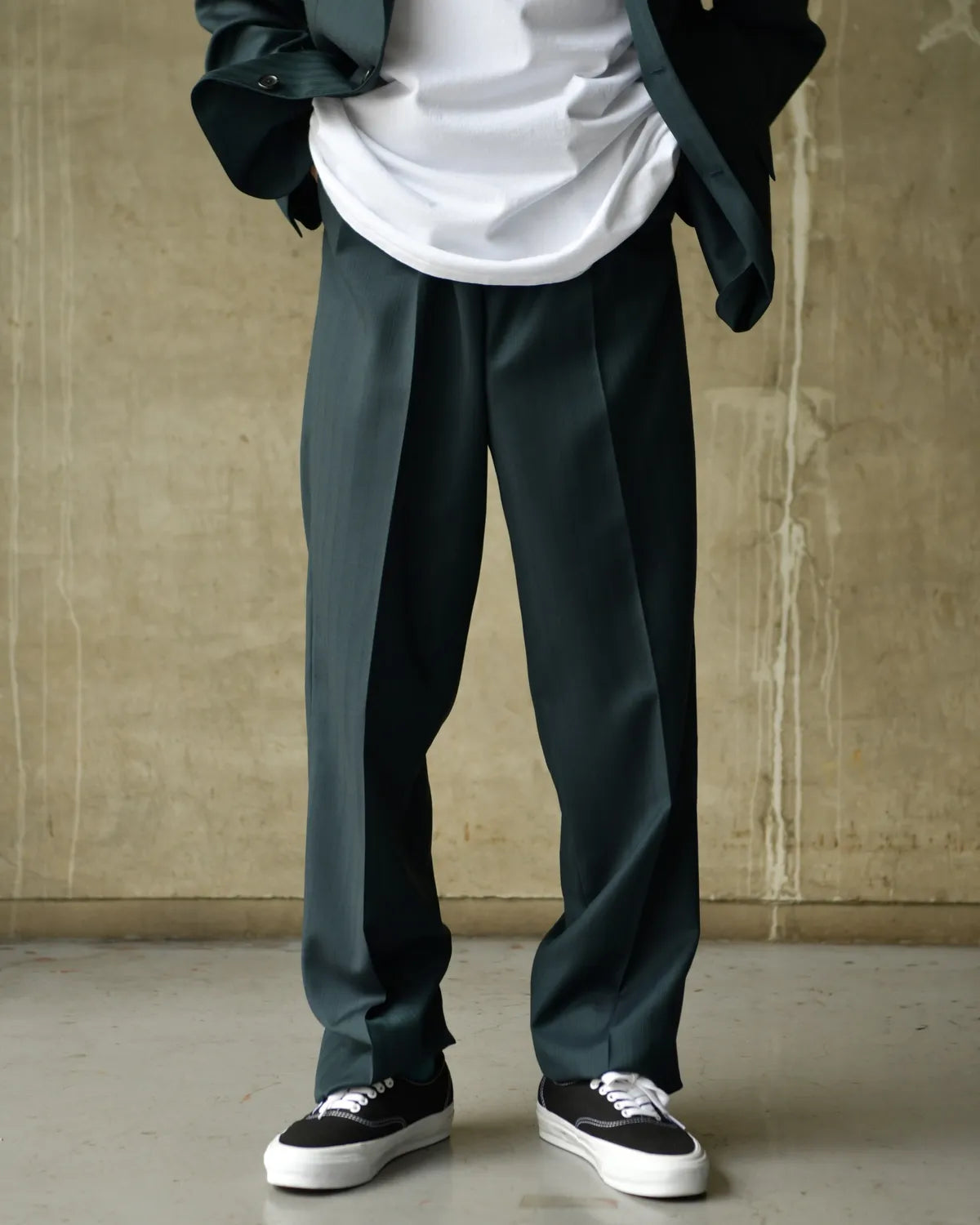 WACKO MARIA × DORMEUIL / SINGLE BREASTED JACKET -TYPE-4- & PLEATED TROUSERS (26SS-WMO-SU04)