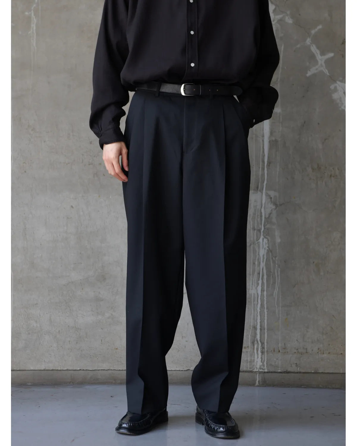 MARKAWARE / Polwarth Tropical / Double Pleated Trousers (A26C01PT02C)