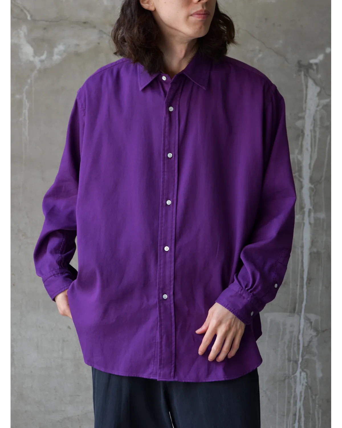 A.PRESSE / Double Weave Twill Regular Collar Shirt (26AAP-02-05)