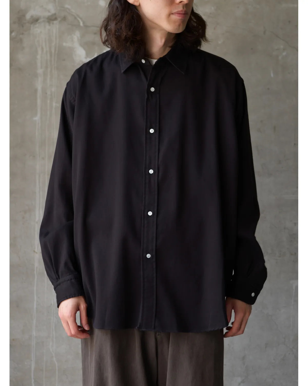 A.PRESSE / Double Weave Twill Regular Collar Shirt (26AAP-02-05)