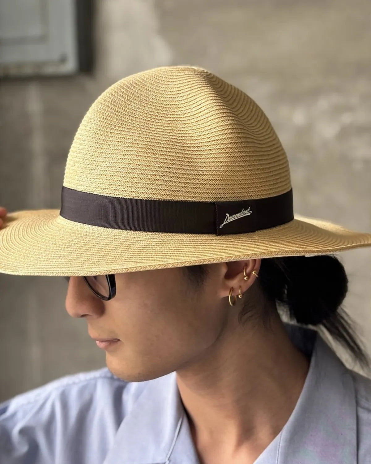 DESCENDANT / SEEP STRAW HAT (261MYDS-HT01)