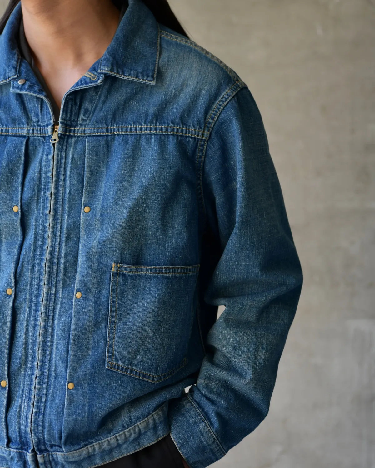 MINEDENIM / Grainy Denim Zipup GJKT (2604-8002)