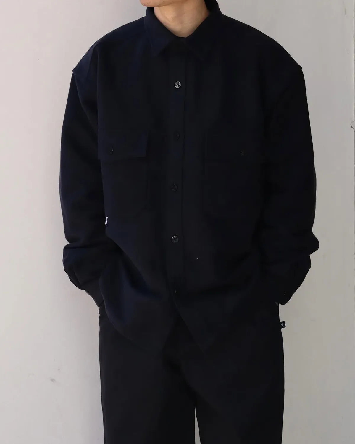 DESCENDANT /  CPO MELTON LS SHIRT (252WVDS-SHM04)