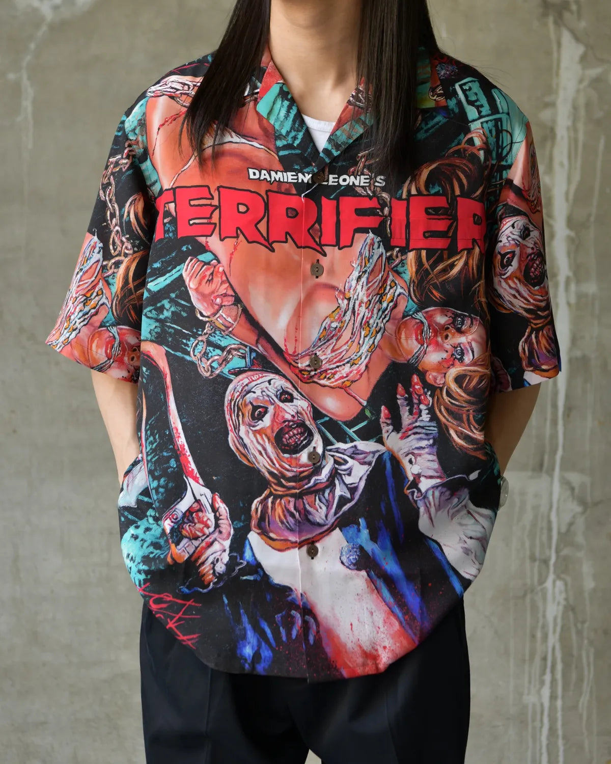 WACKO MARIA × TERRIFIER / HAWAIIAN SHIRT -TYPE-1- (TERRIFIER-WM-HI01)