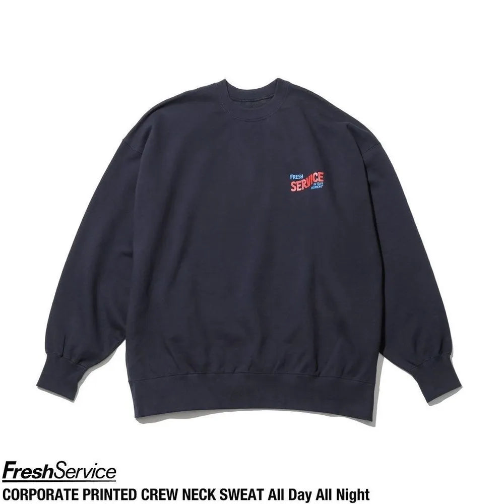 FreshService / CORPORATE PRINTED CREW NECK SWEAT All Day All Night (FSC241-70126)