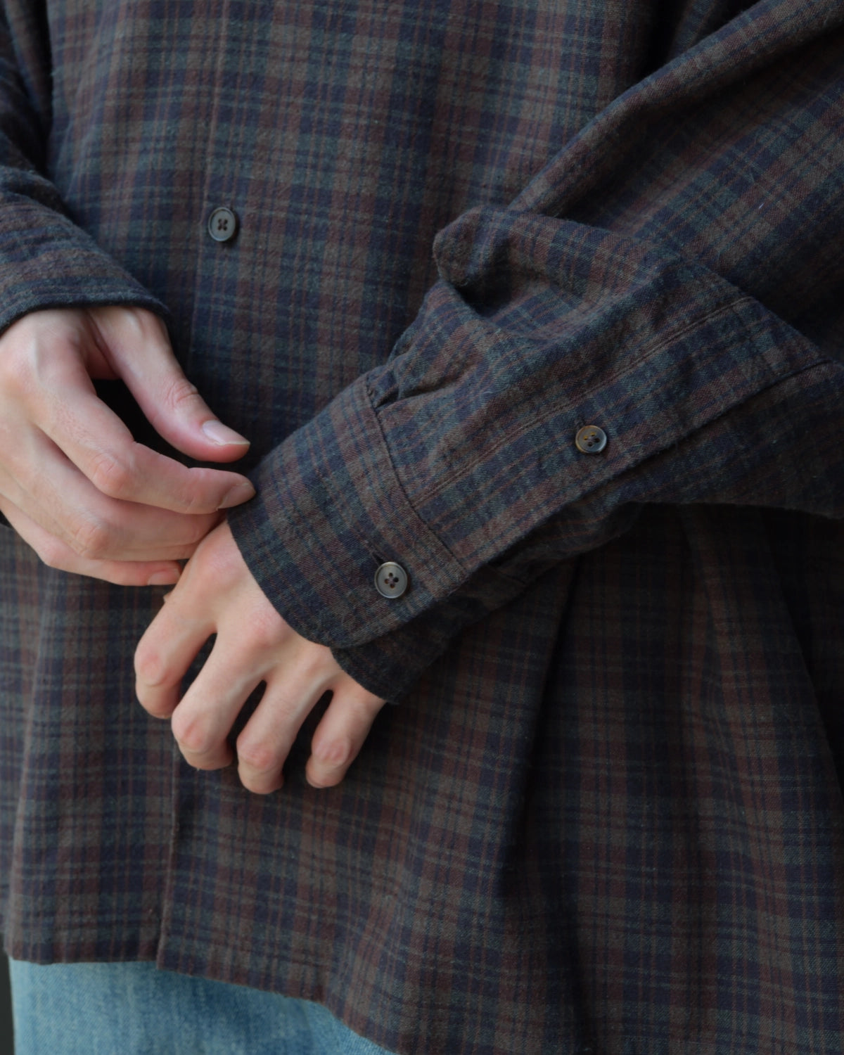 A.PRESSE / Silk Nep Loop Collar Shirt (26AAP-02-13)