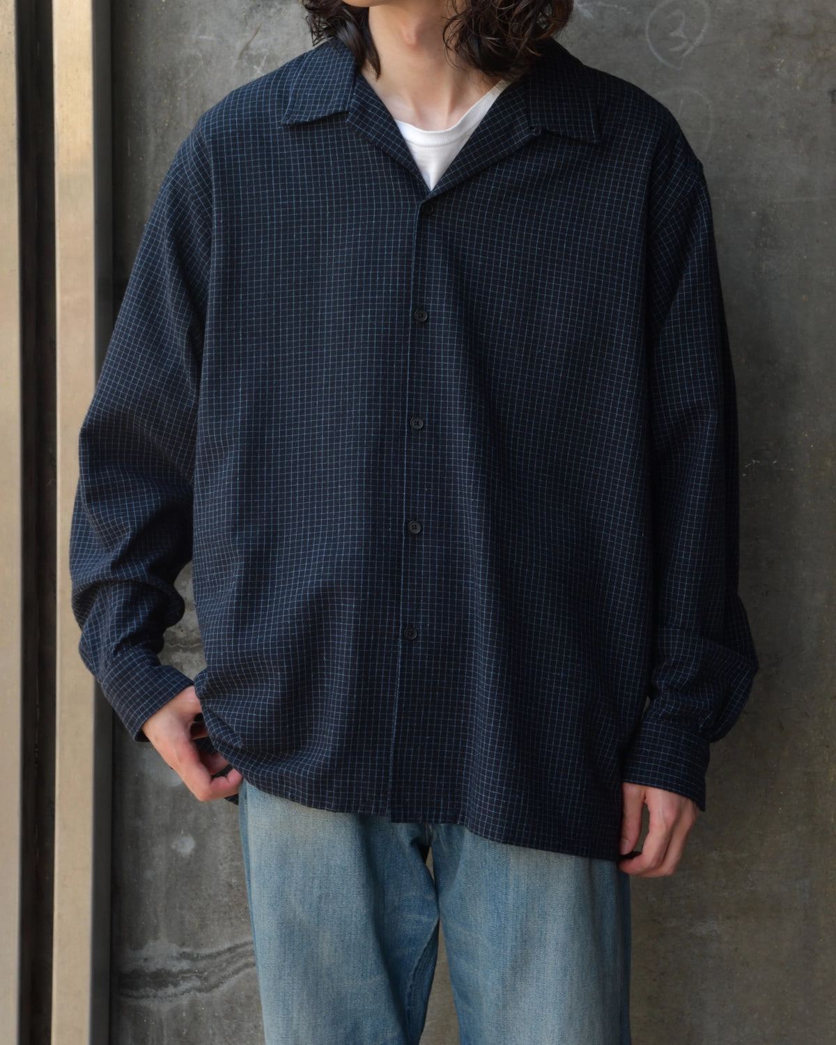 A.PRESSE / Silk Nep Loop Collar Shirt (26AAP-02-14)