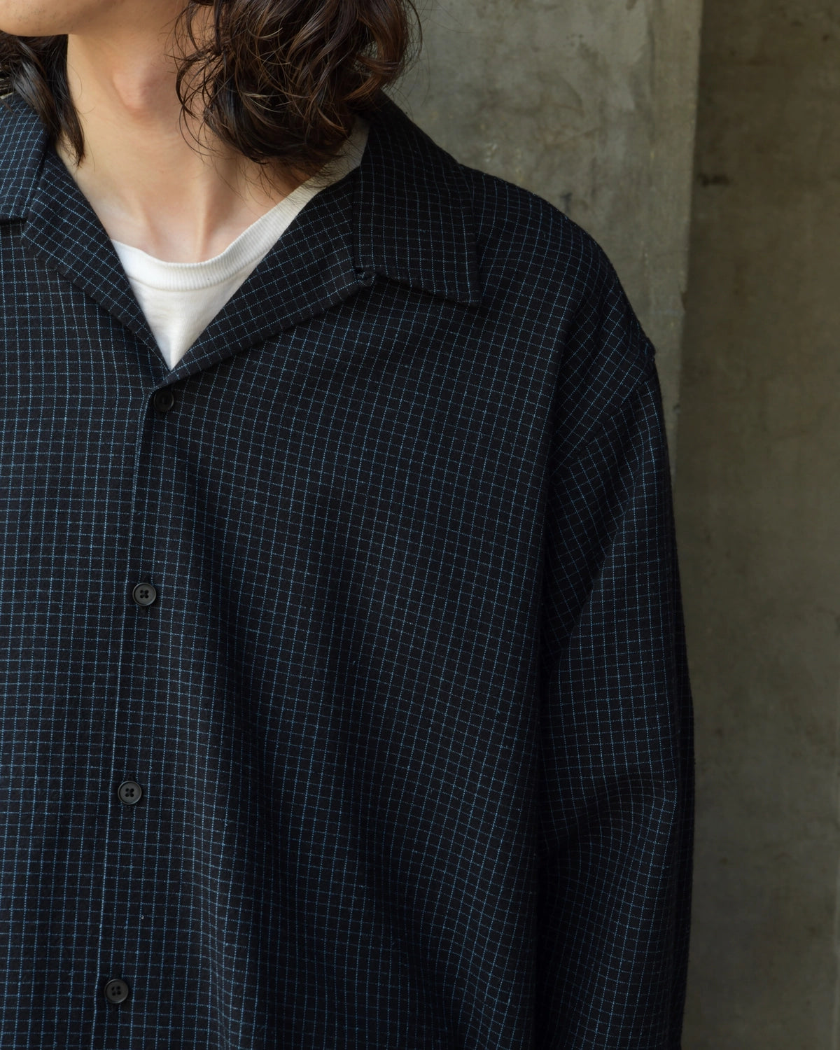 A.PRESSE / Silk Nep Loop Collar Shirt (26AAP-02-14)