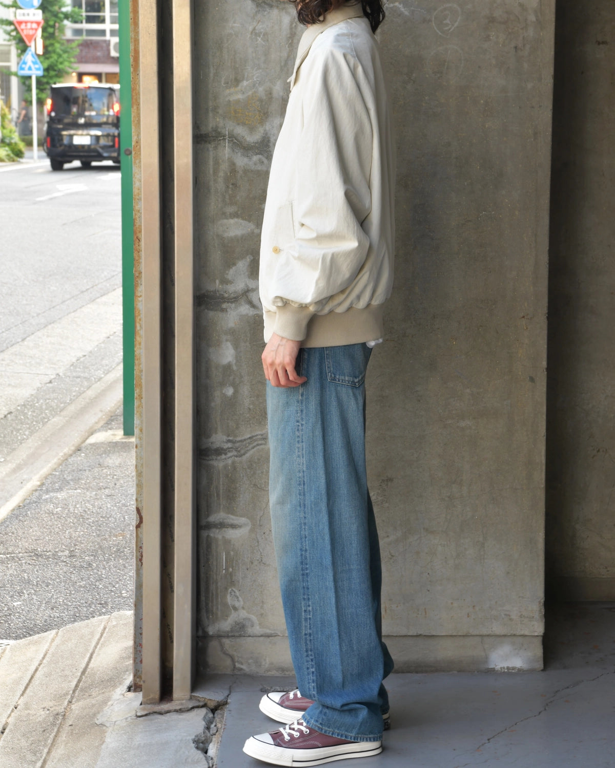 A.PRESSE / Cotton Silk Back Gabardine Harrington Jacket (26AAP-01-39)