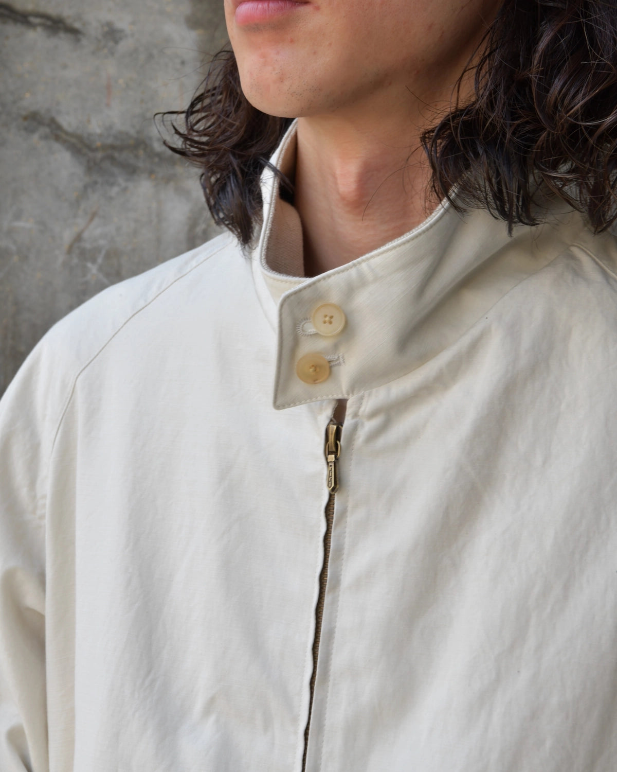 A.PRESSE / Cotton Silk Back Gabardine Harrington Jacket (26AAP-01-39)