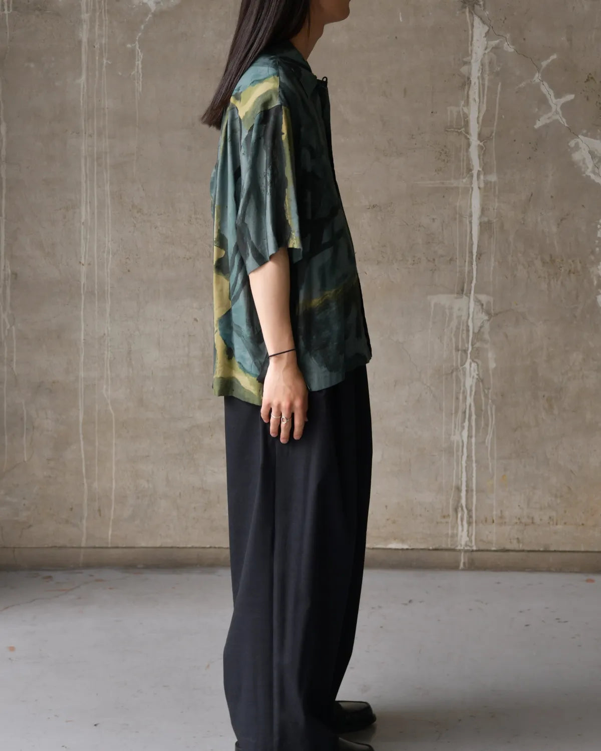NTN × MARIJN VAN KREIJ / S/S OPEN COLLAR SHIRT (N006-046143)