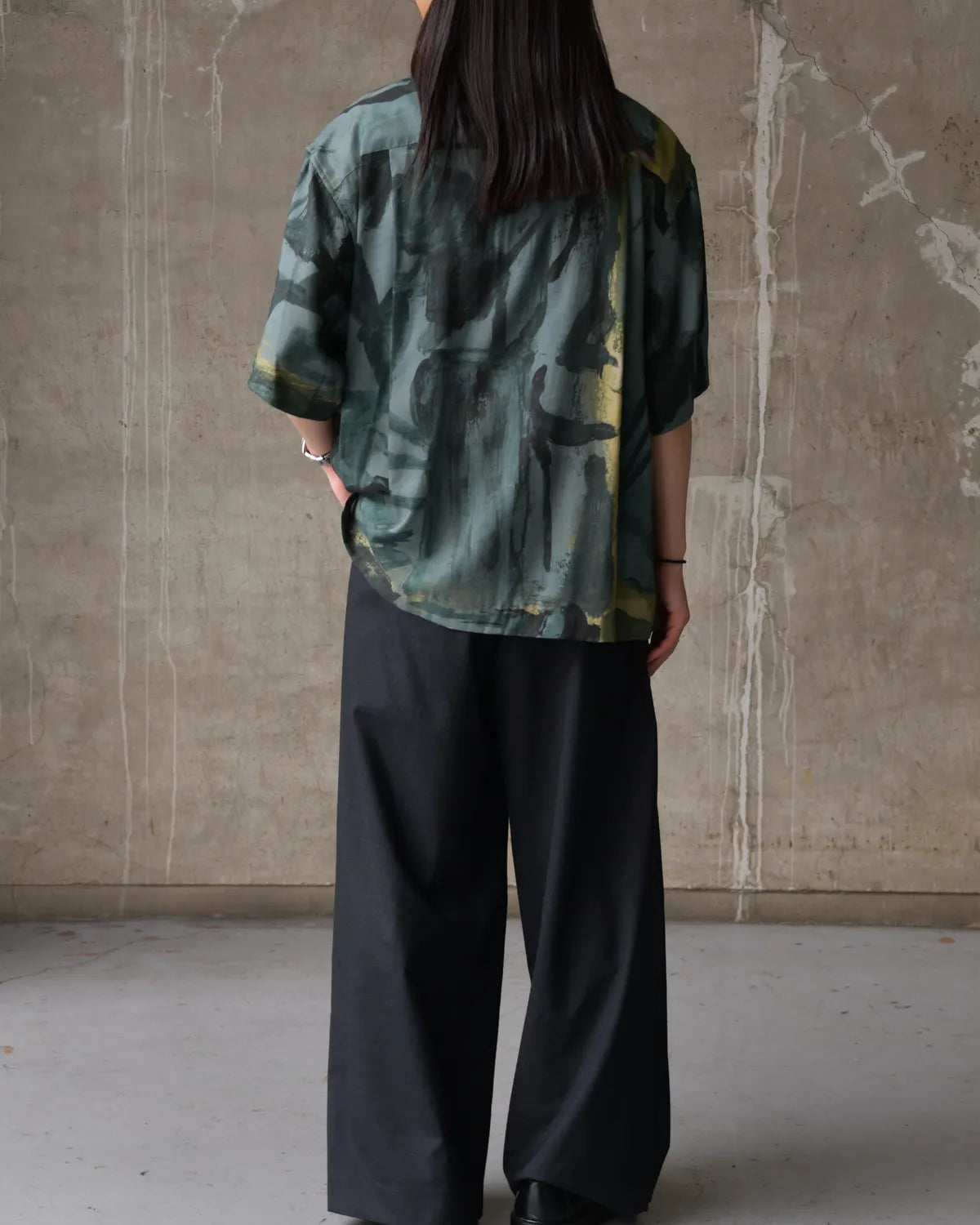 NTN × MARIJN VAN KREIJ / S/S OPEN COLLAR SHIRT (N006-046143)