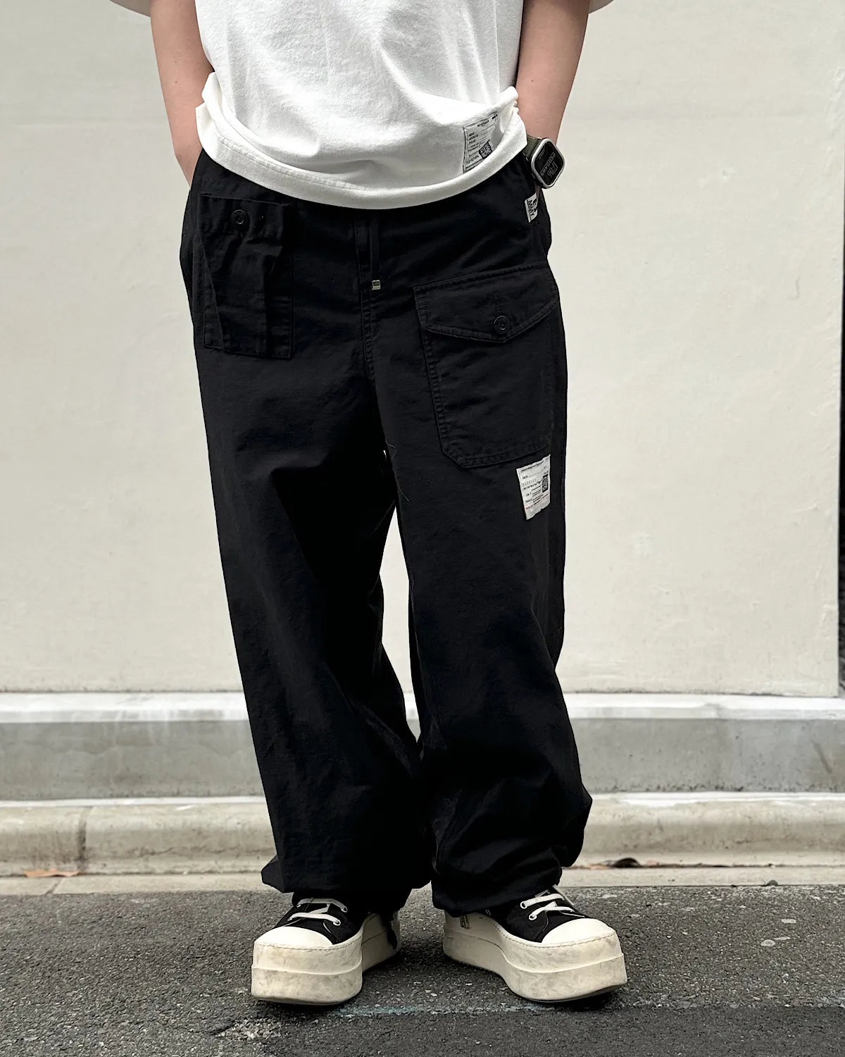 送料込み！MIHARA YASUHIRO スエットサルエルパンツ サイズ48 Maison MIHARA YASUHIRO(メゾンミハラヤスヒロ) / CARGO × SWEAT PANTS