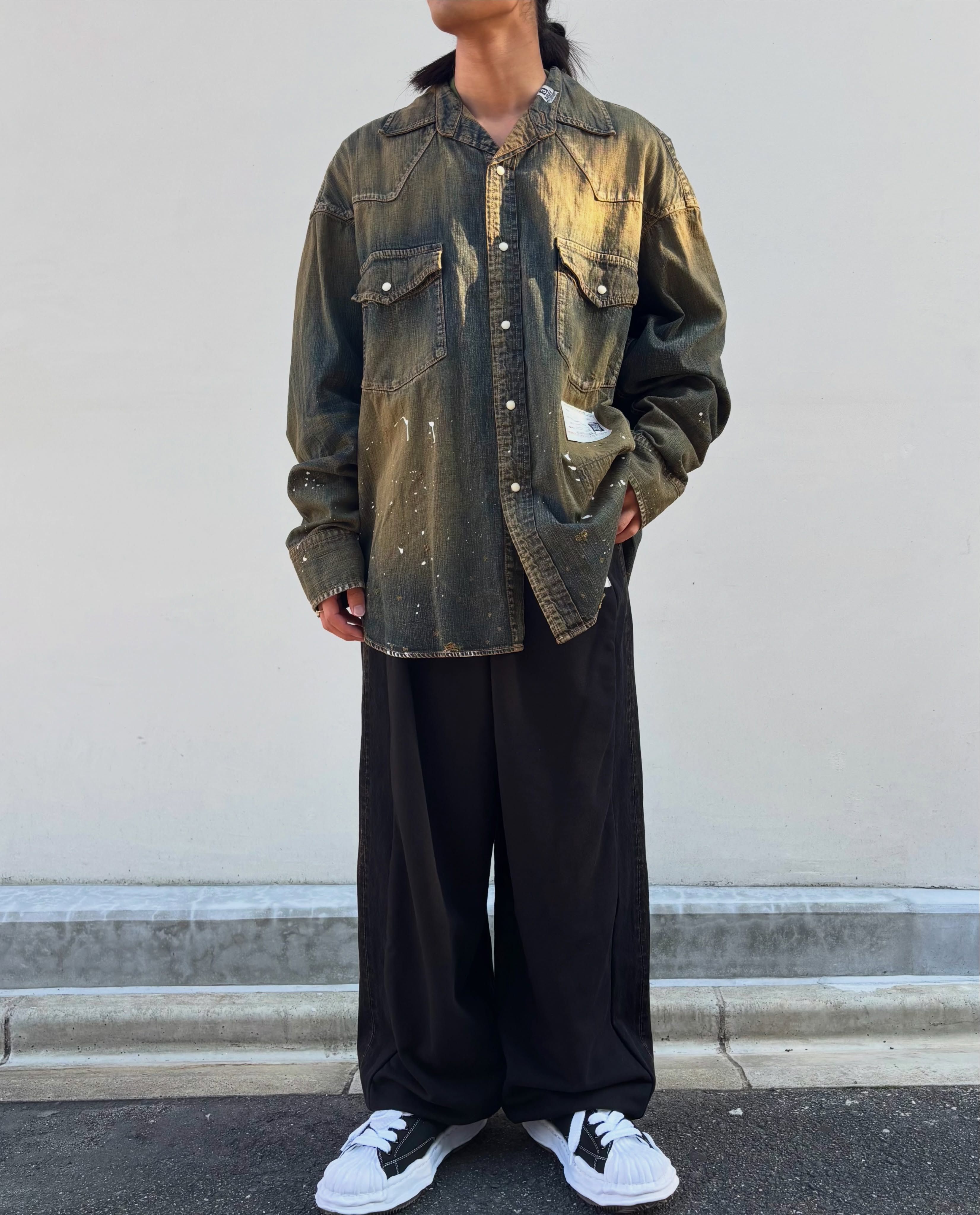 Maison MIHARA YASUHIRO / Flatted Collar Denim Shirt (A17SH027)