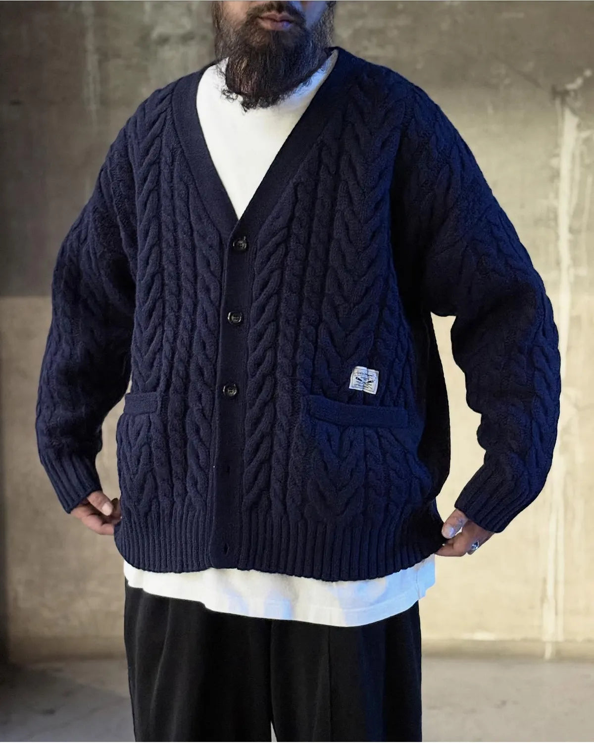 DESCENDANT / NURSE KNIT CARDIGAN (252MADS-KNM01)