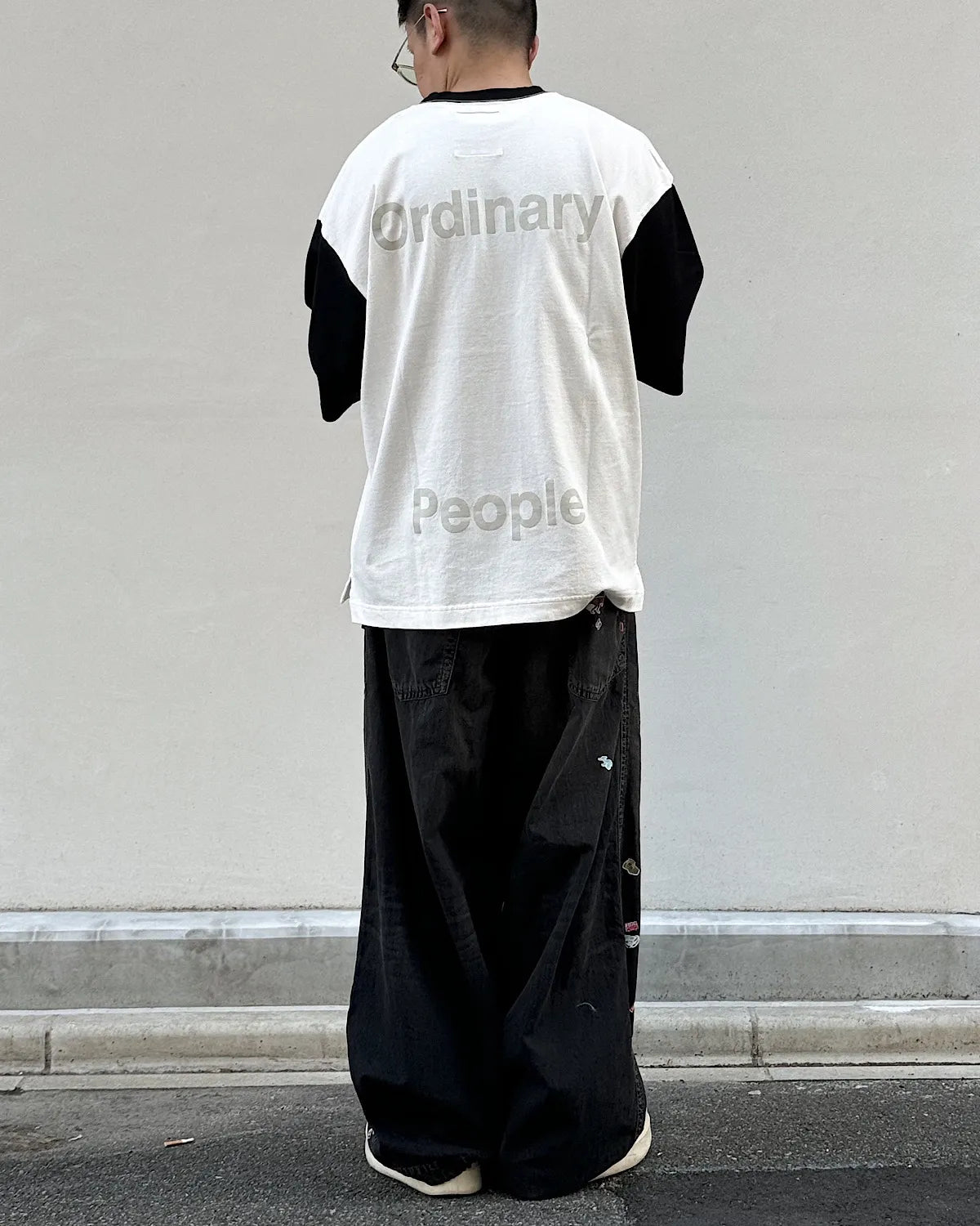 Maison MIHARA YASUHIRO / Kids Sticker Printed Wide Denim Pants -Women's- (K16PT342)