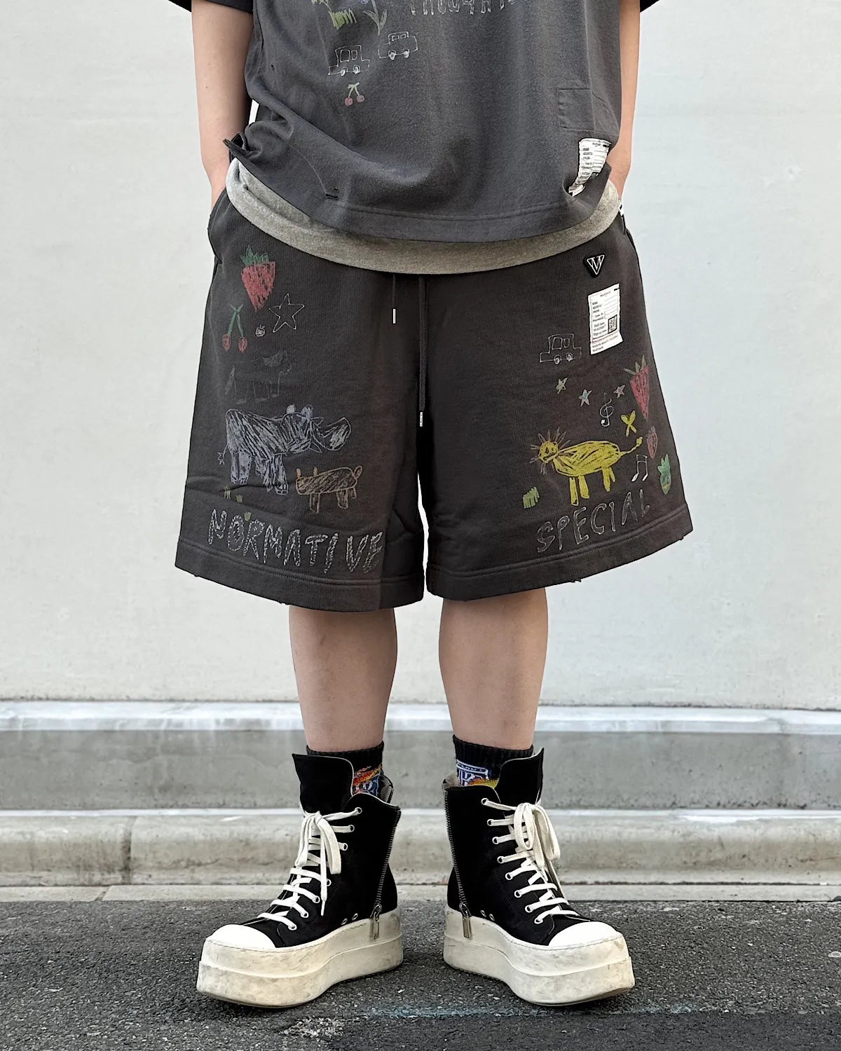 Maison MIHARA YASUHIRO / KIDS DOODLE SHORTS (J16SP773)