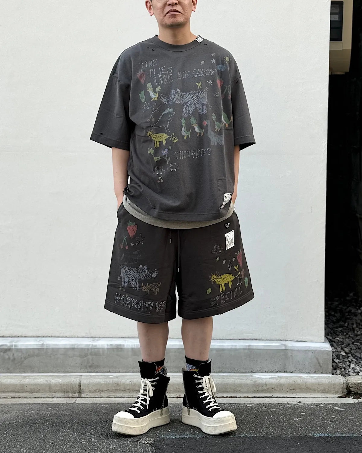 Maison MIHARA YASUHIRO / KIDS DOODLE SHORTS (J16SP773)