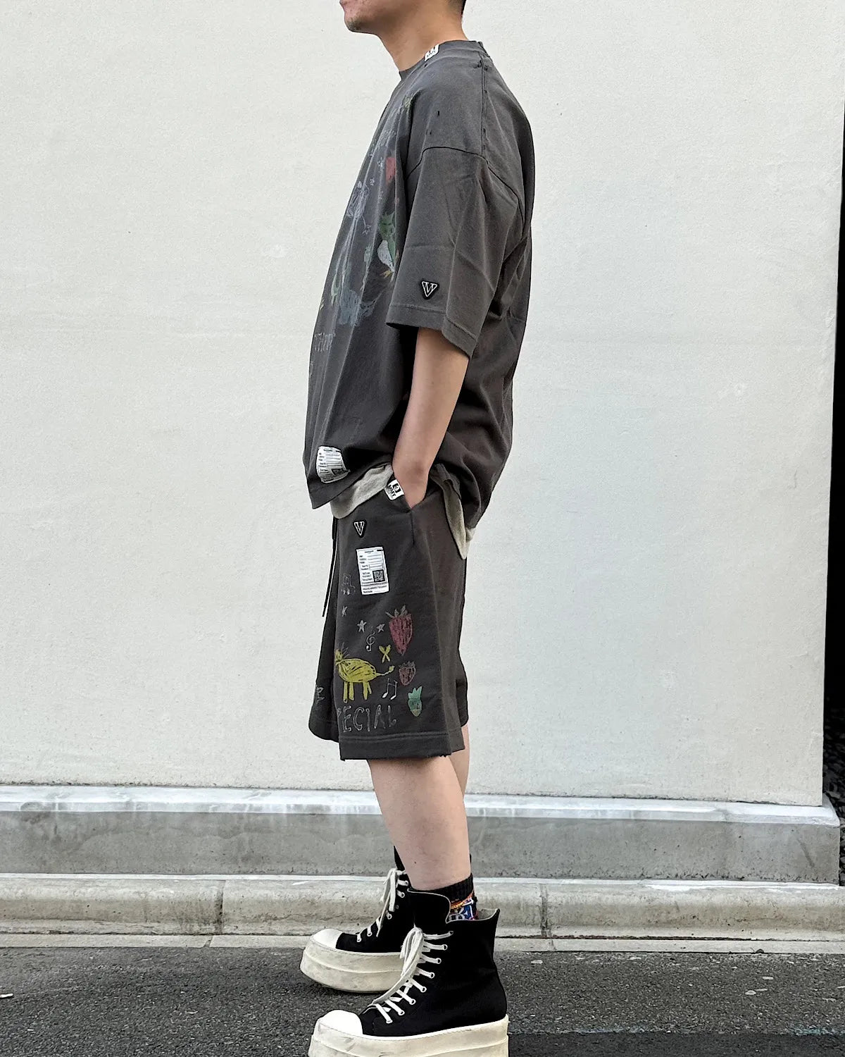 Maison MIHARA YASUHIRO / KIDS DOODLE SHORTS (J16SP773)