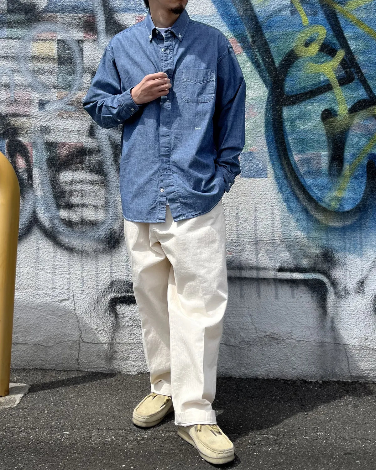 SEQUEL / CHAMBRAY LONG SLEEVE SHIRT (SQ-26SS-SH-01)