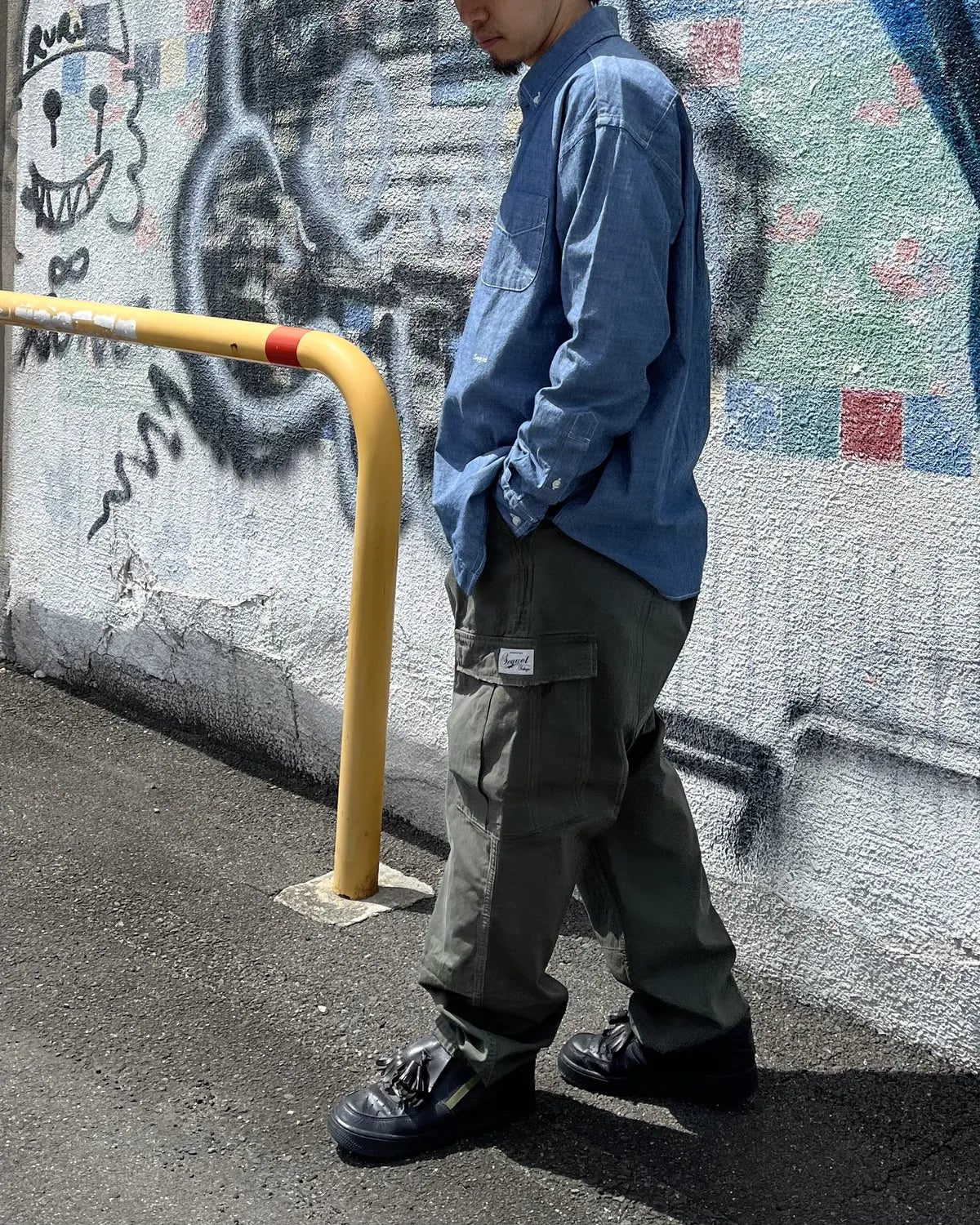 SEQUEL / CHAMBRAY LONG SLEEVE SHIRT (SQ-26SS-SH-01)