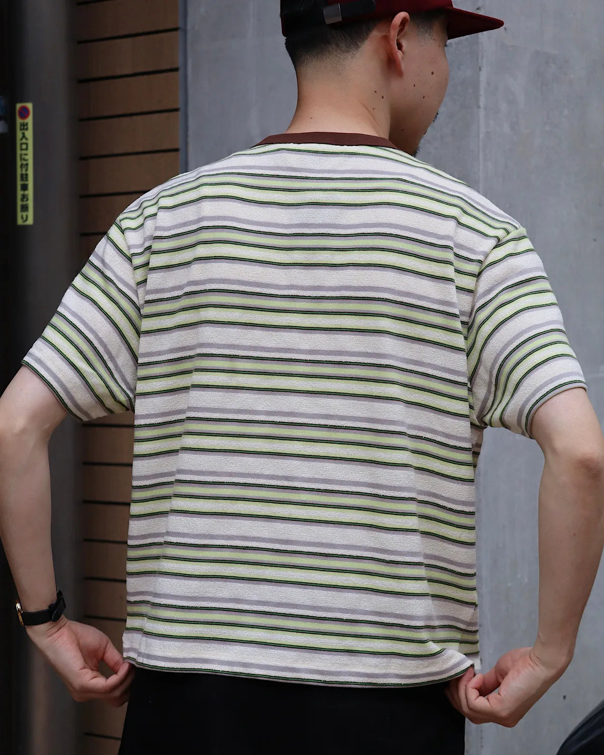 BRAIN DEAD / LOOPED STRIPE T-SHIRT (T00004855SS26)