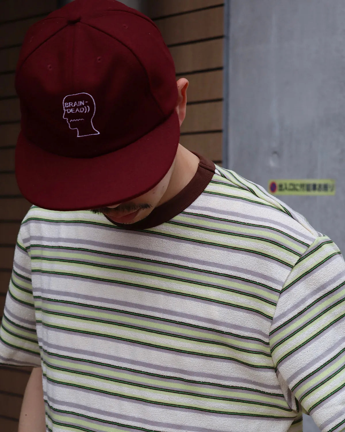 BRAIN DEAD / LOOPED STRIPE T-SHIRT (T00004855SS26)