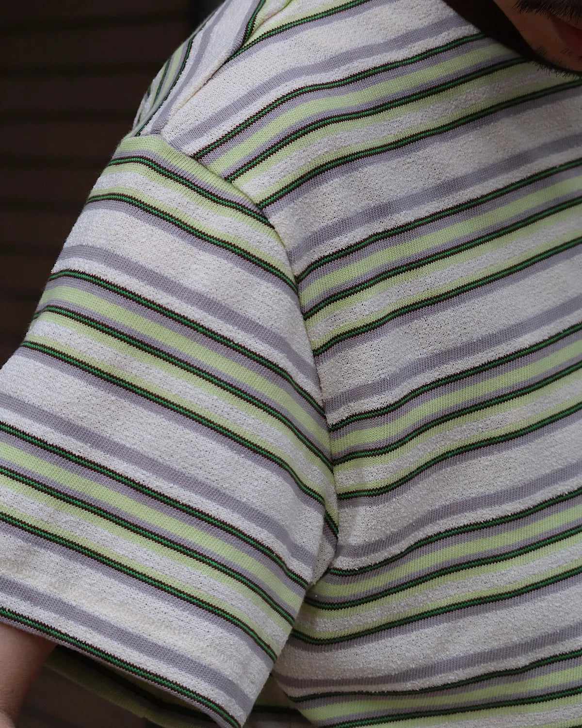 BRAIN DEAD / LOOPED STRIPE T-SHIRT (T00004855SS26)