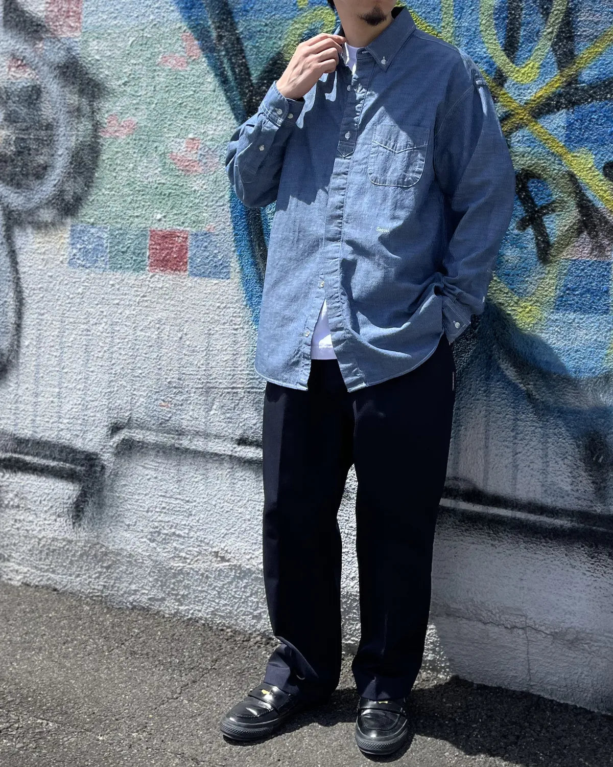 SEQUEL / CHAMBRAY LONG SLEEVE SHIRT (SQ-26SS-SH-01)