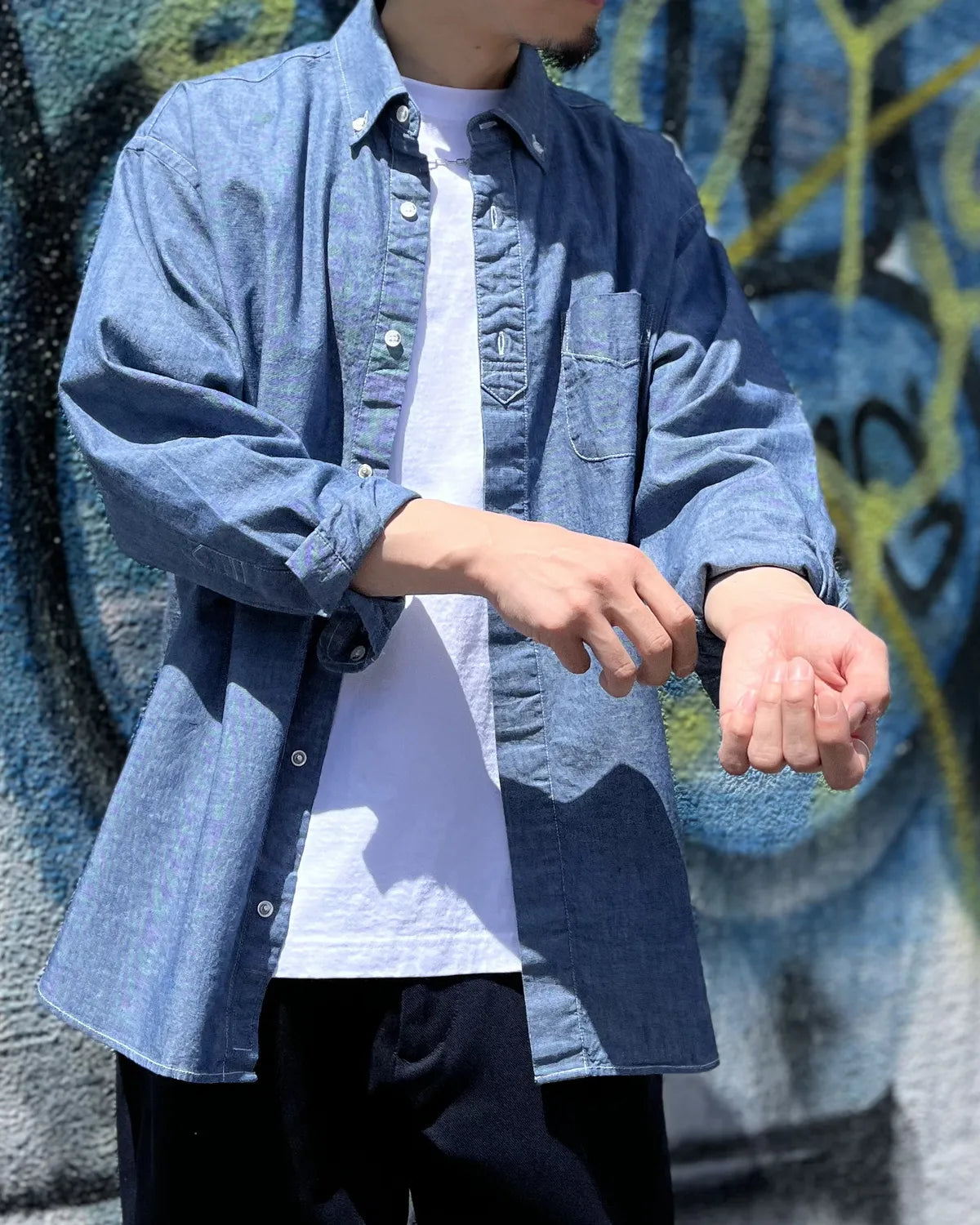 SEQUEL / CHAMBRAY LONG SLEEVE SHIRT (SQ-26SS-SH-01)