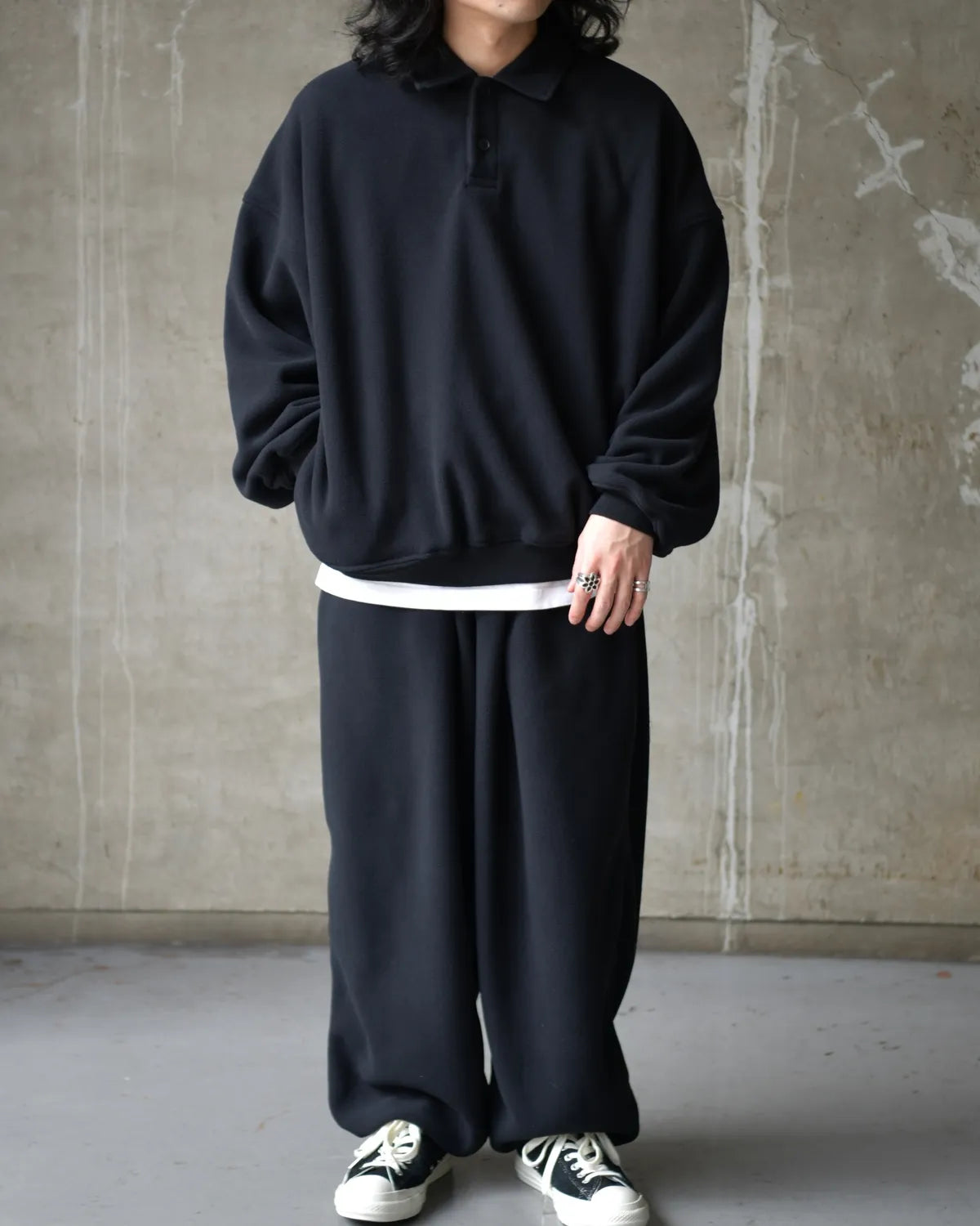 COOTIE PRODUCTIONS® / Fleece Sweat Polo Shirt (CTE-25A333)