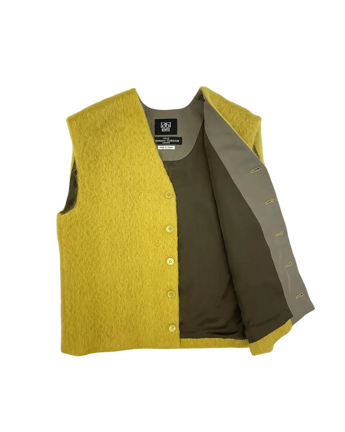 BOWTE / UK FABRIC MOHAIR 2WAY FRONT VEST (252-06-0009)
