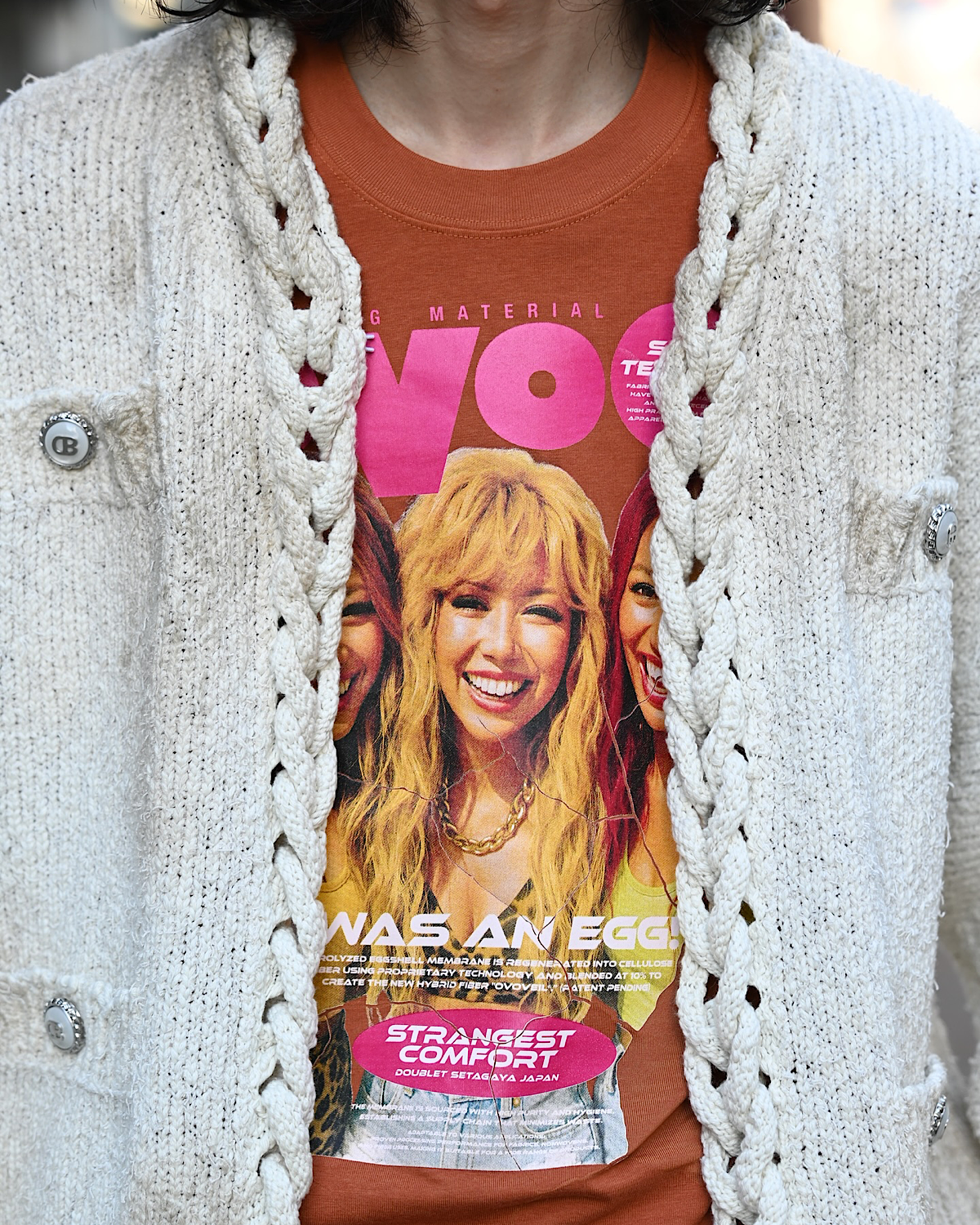 doublet / CHAINED SLASH KNIT CARDIGAN (26SS53KN209)