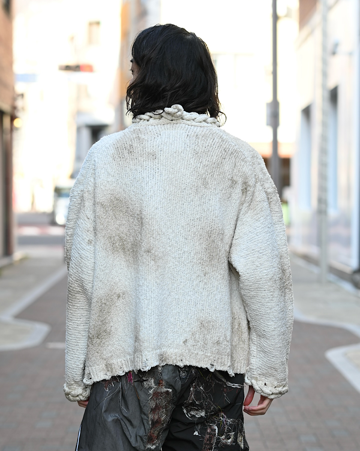 doublet / CHAINED SLASH KNIT CARDIGAN (26SS53KN209)