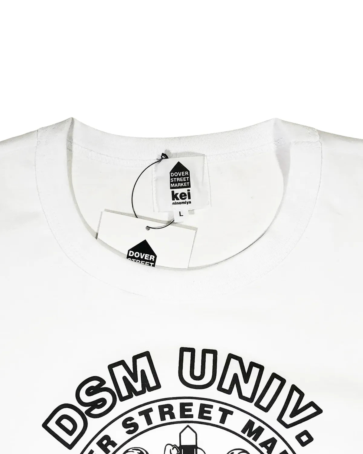 DOVER STREET MARKET kei ninomiya / SS T-SHIRT "DSM UNIVERSITY" COTTON PONTE KNIT (DSM01T004)